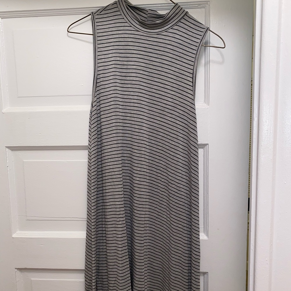 Grey and black striped dress!